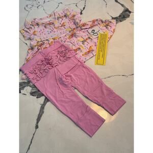 Birdie Bean Bamboo Infant Baby Girls 2 Piece Harper Carousel 6-12 month NWT